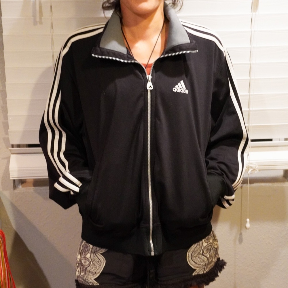 Vintage 90s Adidas Track Jacket Black